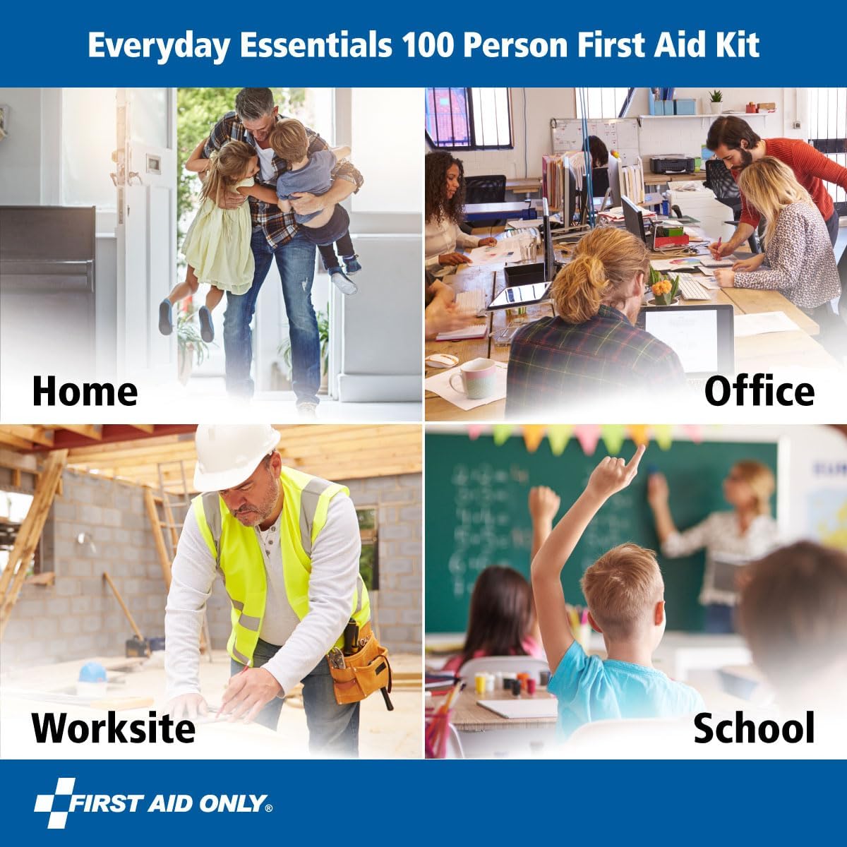 First Aid Only 91247 OSHA-Compliant First Aid Kit, All-Purpose 100-Person Emergency First Aid Kit for Business, Worksite, Home, and Car, 335 Pieces, Multicolored - Image 6
