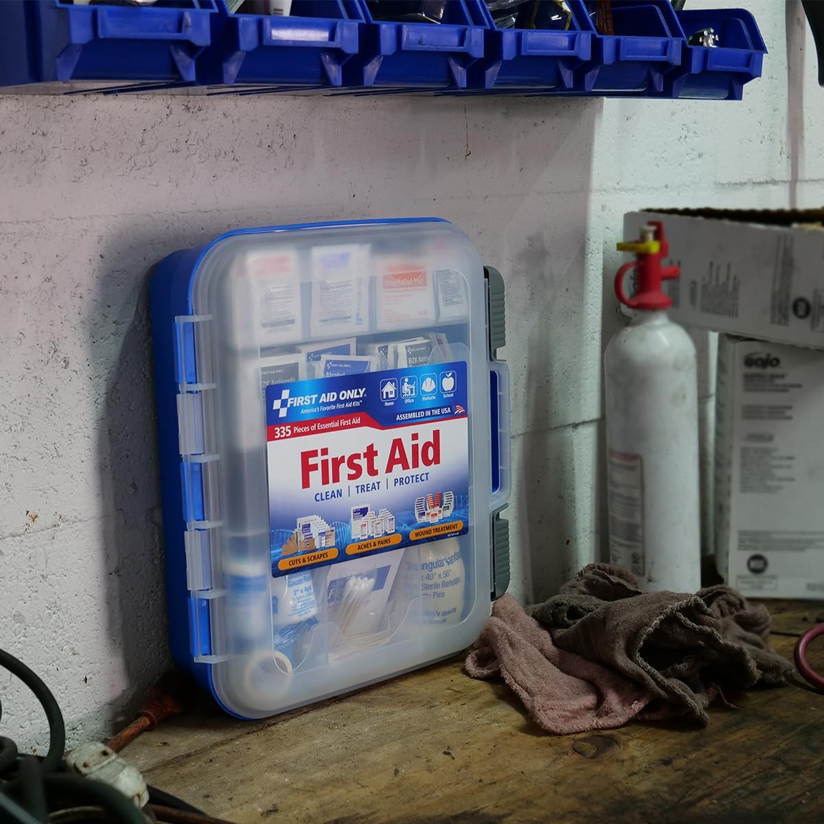 First Aid Only 91247 OSHA-Compliant First Aid Kit, All-Purpose 100-Person Emergency First Aid Kit for Business, Worksite, Home, and Car, 335 Pieces, Multicolored - Image 8